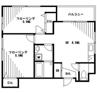 東京都北区西ヶ原１丁目 賃貸マンション 2DK