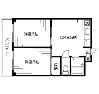 東京都北区田端１丁目 賃貸マンション 2DK